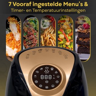 AG5200 Airfryer Zwart 4L Compact