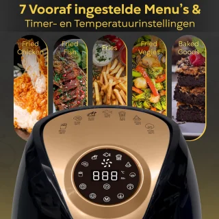 AG5200 Airfryer Zwart 4L Compact