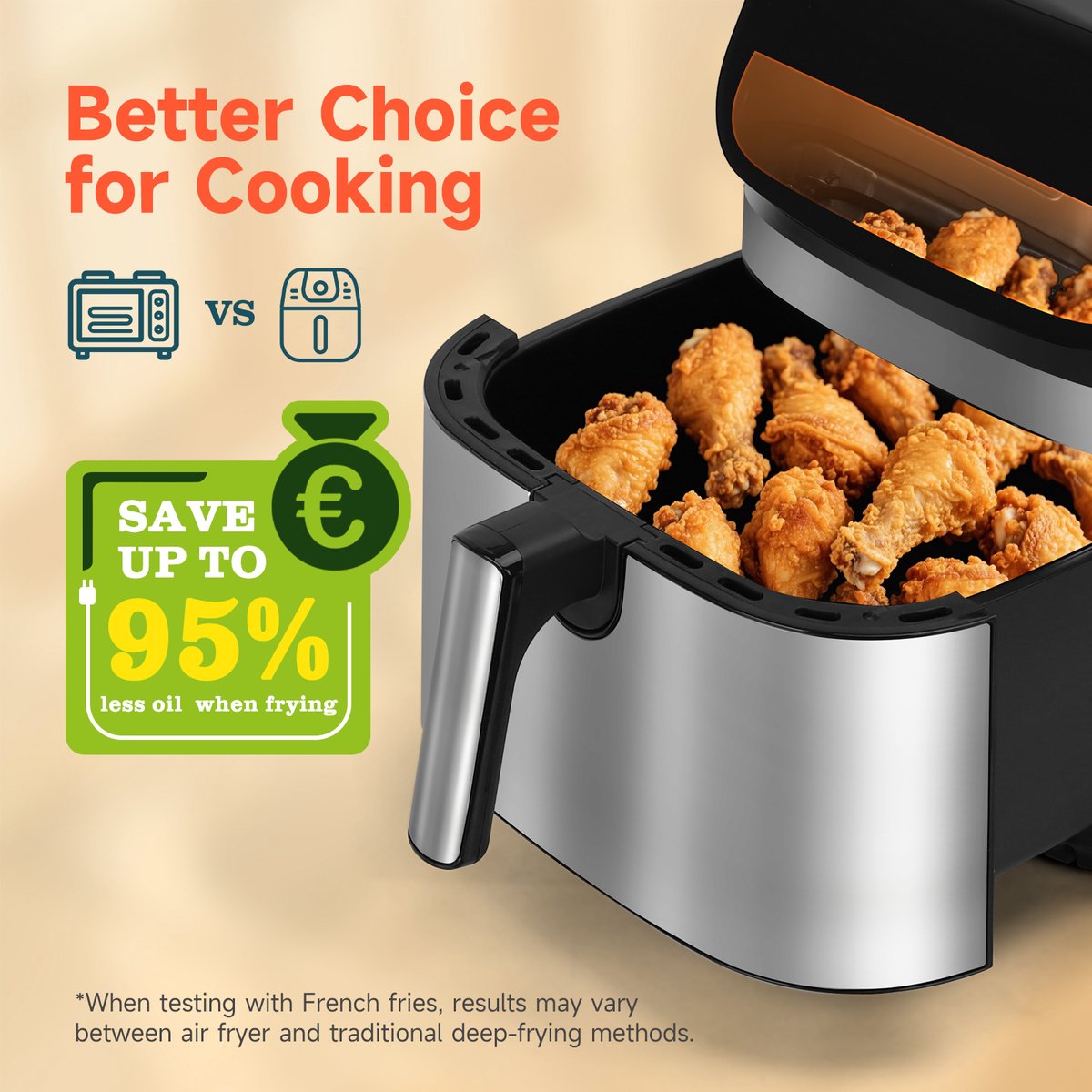 Wat vinden we goed aan de Aigostar 303QI OmniCook XXL Airfryer 8,8L