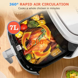 Aigostar 30A3D Airfryer XXL 7L Wit