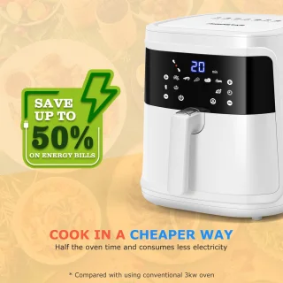 Aigostar 30A3D Airfryer XXL 7L Wit
