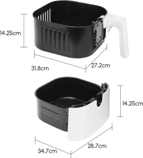 Aigostar 30A3D Airfryer XXL 7L Wit
