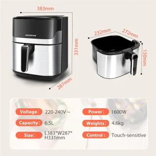Aigostar 30AX1 Balloon 6,5L Airfryer