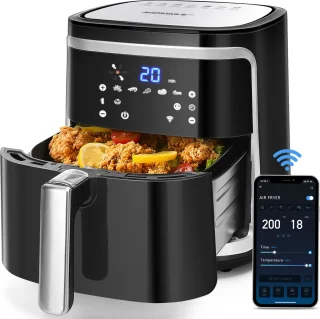 Aigostar Cube Smart 30XQF Heteluchtfriteuse 7L Zwart
