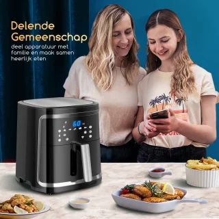 Aigostar Cube Smart 30XQF Heteluchtfriteuse 7L Zwart