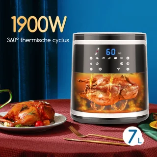Aigostar Cube Smart 30XQF Heteluchtfriteuse 7L Zwart