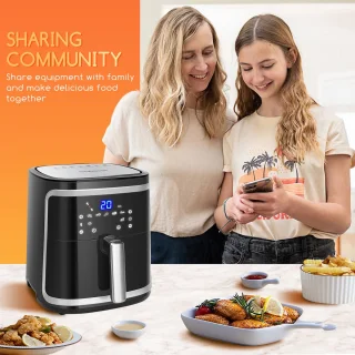 Aigostar Cube Smart Airfryer XXL 7L Zwart