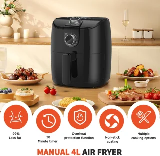 Aigostar Heteluchtfriteuse 4L 1500W Zwart