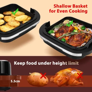 Aigostar Surface XL Airfryer 4L Zwart