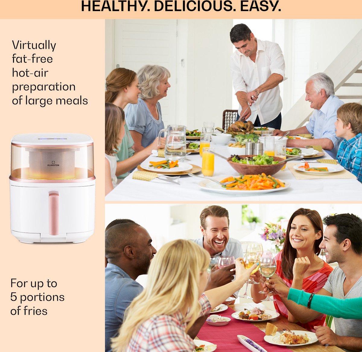 Air Bloom heteluchtfriteuse 7,5L 1500W