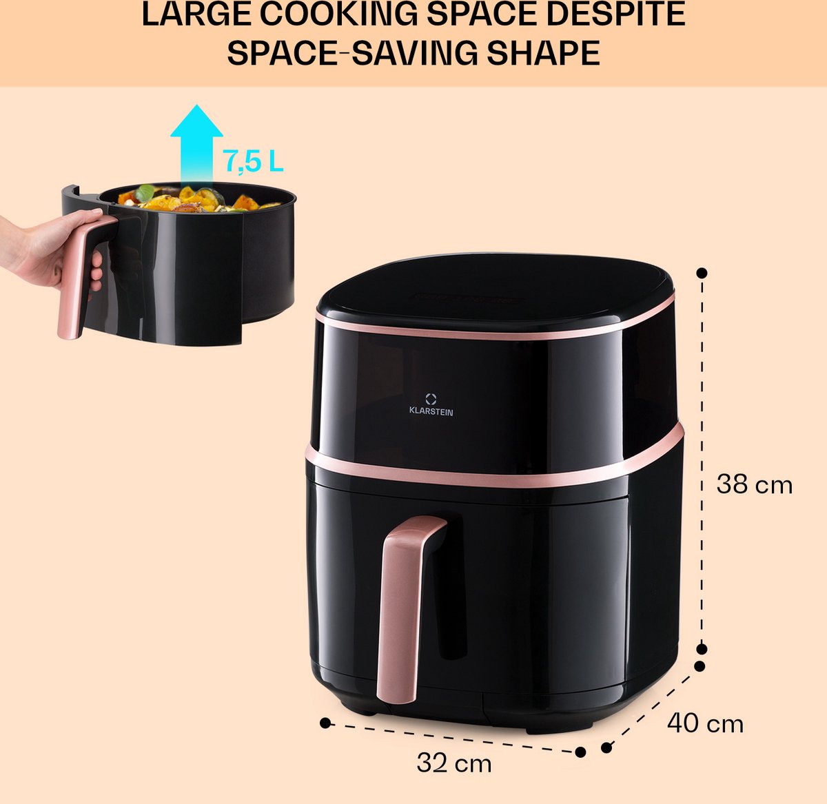 Air Bloom heteluchtfriteuse 7,5L 1500W