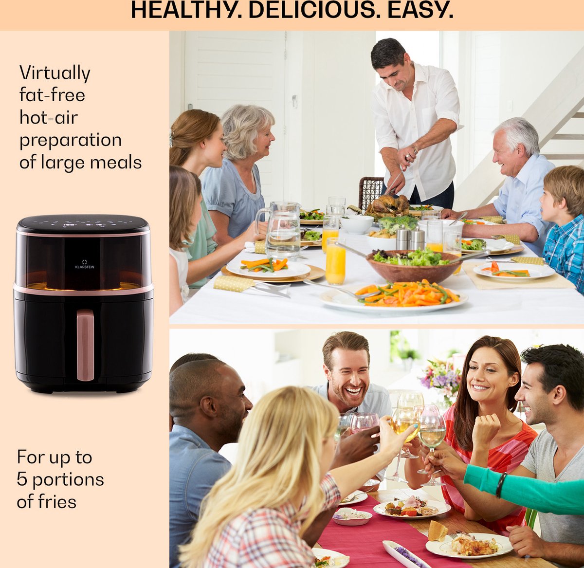Air Bloom heteluchtfriteuse 7,5L 1500W