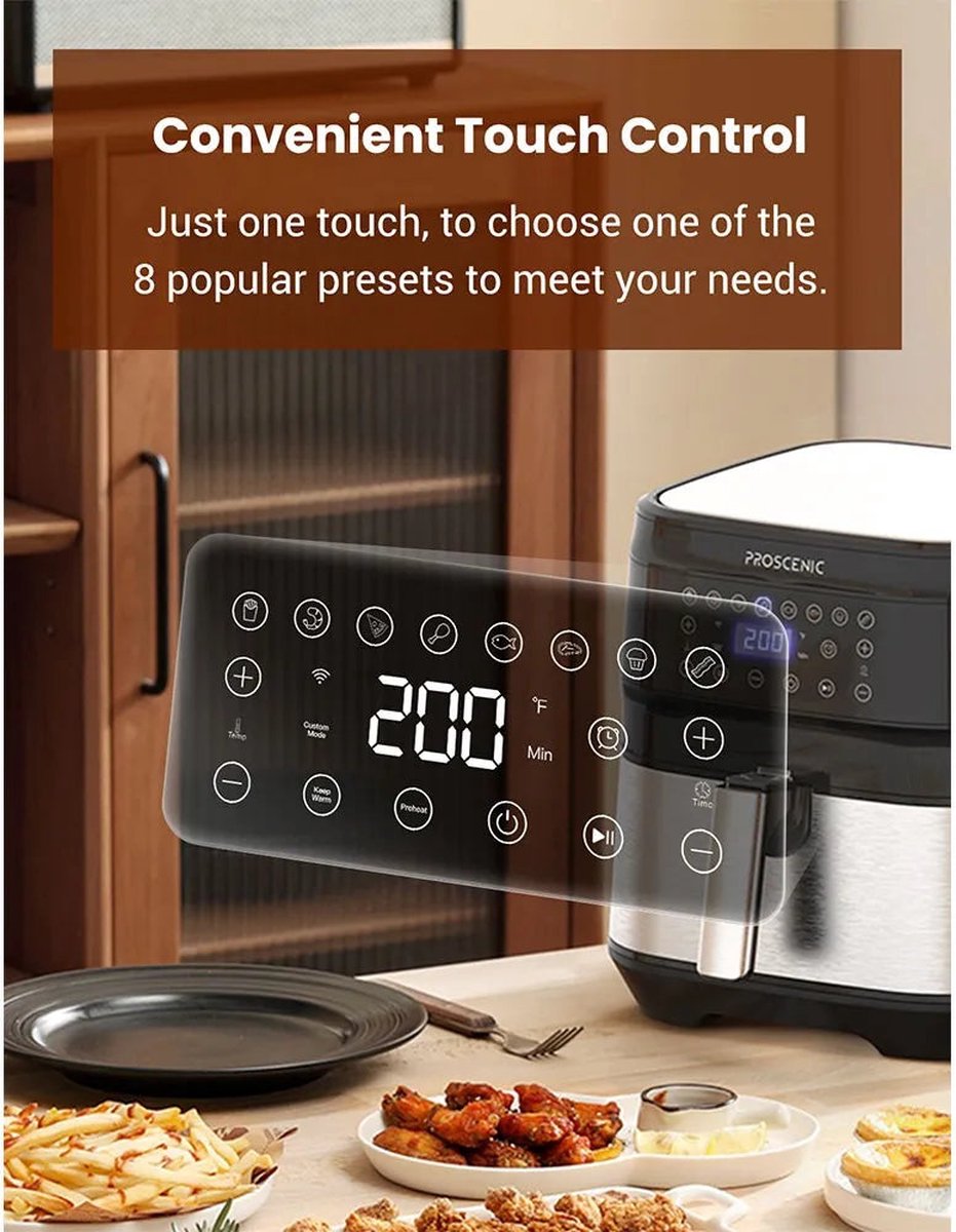 Air Fryer Oven 5.5L 1700W Zwart