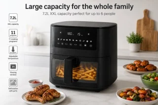 Air fryer XXL 7.2L zwart