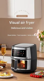 Air fryer zwart 6 l