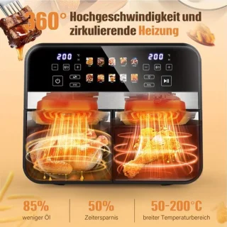 Airfryer 10,5L DualZone met dubbele mand