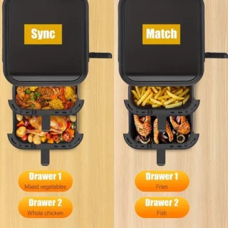 Airfryer 11L Dubbele Mand