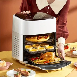 Airfryer 15L Zwart Digital PFAS-vrij Grillrack 1400W