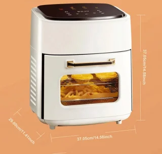 Airfryer 15L Zwart Digital PFAS-vrij Grillrack 1400W
