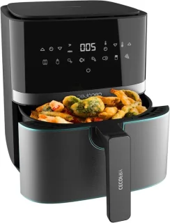 Airfryer 55 l zwart roestvrij staal