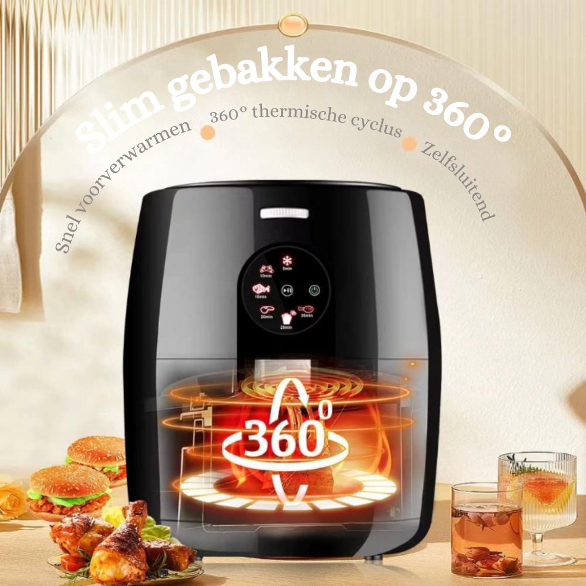 Airfryer 5,5L Touchscreen 1500W