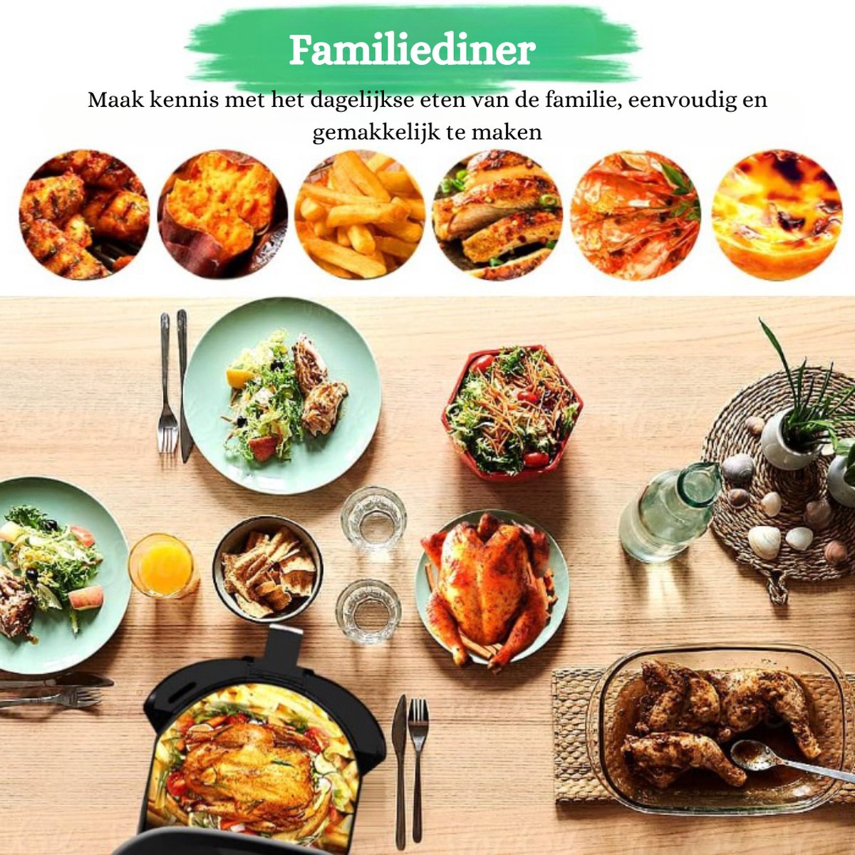 Airfryer 5,5L Touchscreen 1500W