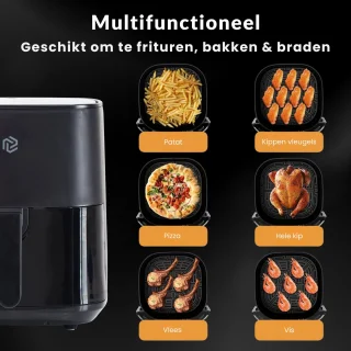 Airfryer 5.5L Touchscreen 1500W Zwart