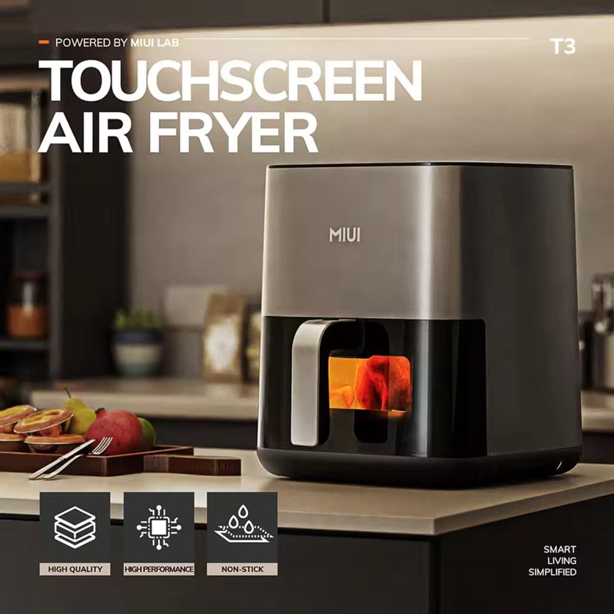 Airfryer 5L Elektrische Friteuse Zwart