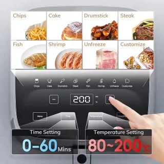 Airfryer 5L Elektrische Friteuse Zwart
