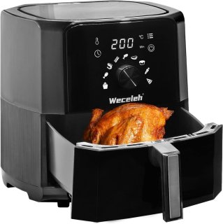 Airfryer 6L Zwart 1700W LED Display