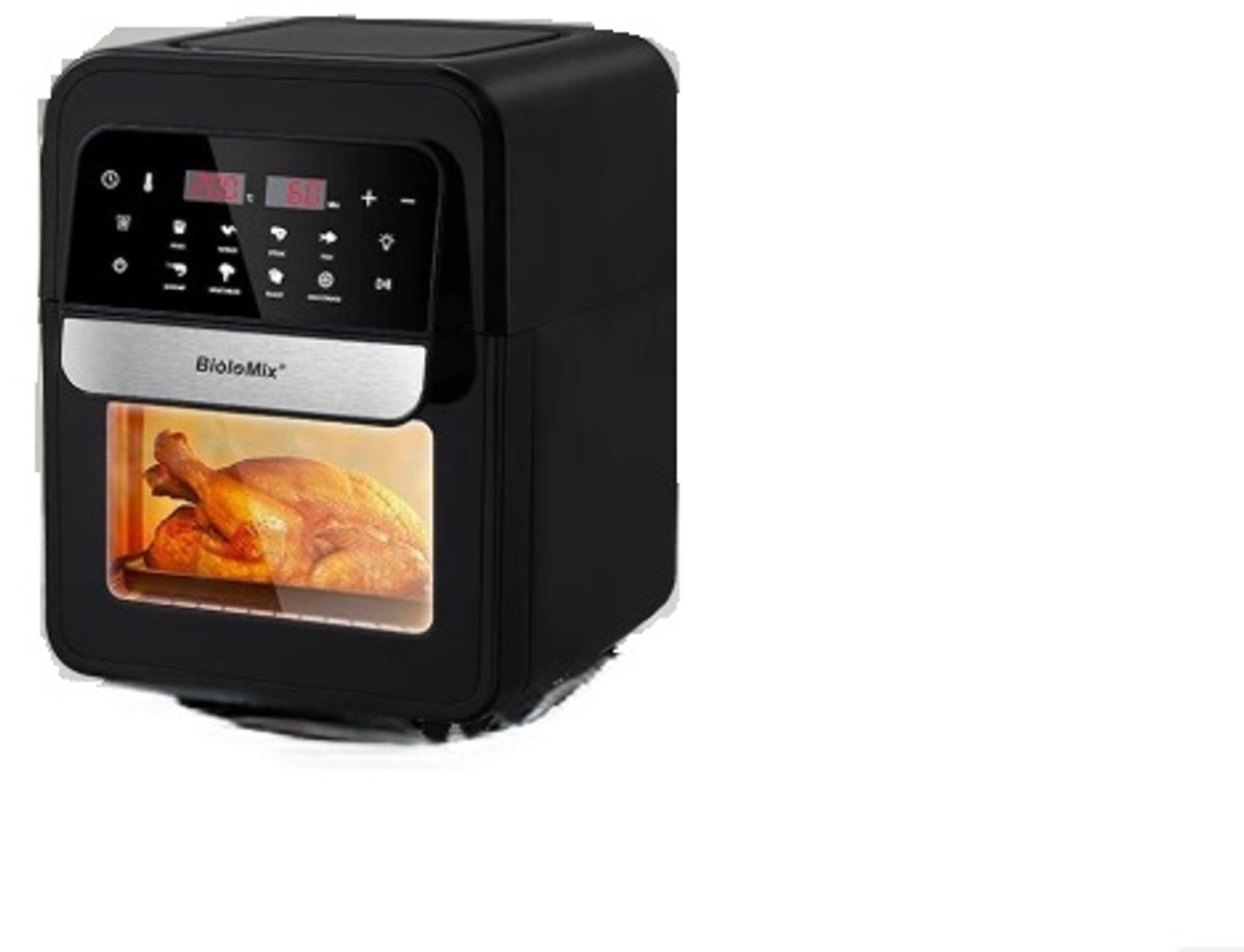 De Airfryer 7L RVS Zwart Touchscreen 1400W in één oogopslag