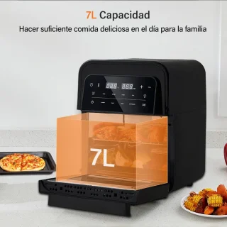 Airfryer 7L RVS Zwart Touchscreen 1400W
