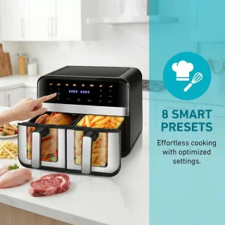Wat vinden we goed aan de Airfryer 9,4L – Dubbele-kamer heteluchtfriteuse
