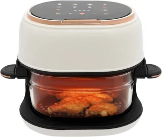 Airfryer Compact heteluchtfriteuse mini 4 liter wit