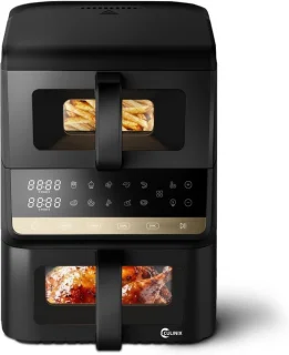 Airfryer Dubbele Lade 10 L Zwart