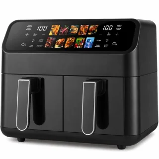 Airfryer dubbele mand 10L met dual zone