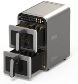 Airfryer dubbele mand 11 liter zwart