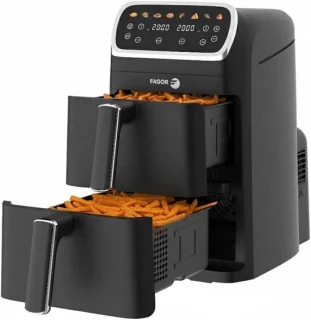 Airfryer Dubbele Mand 8L Zwart
