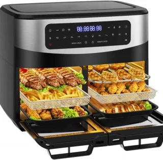 Airfryer dubbele zone xxl heteluchtfriteuse zwart