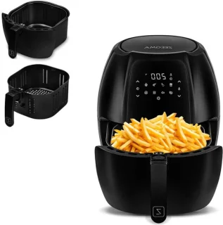 Airfryer grote capaciteit 7.7 liter zwart