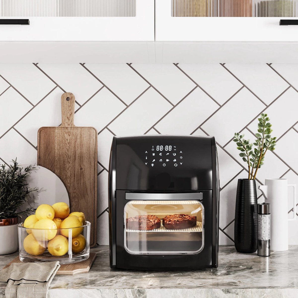 Airfryer Heteluchtfriteuse 12L 1800W Zwart