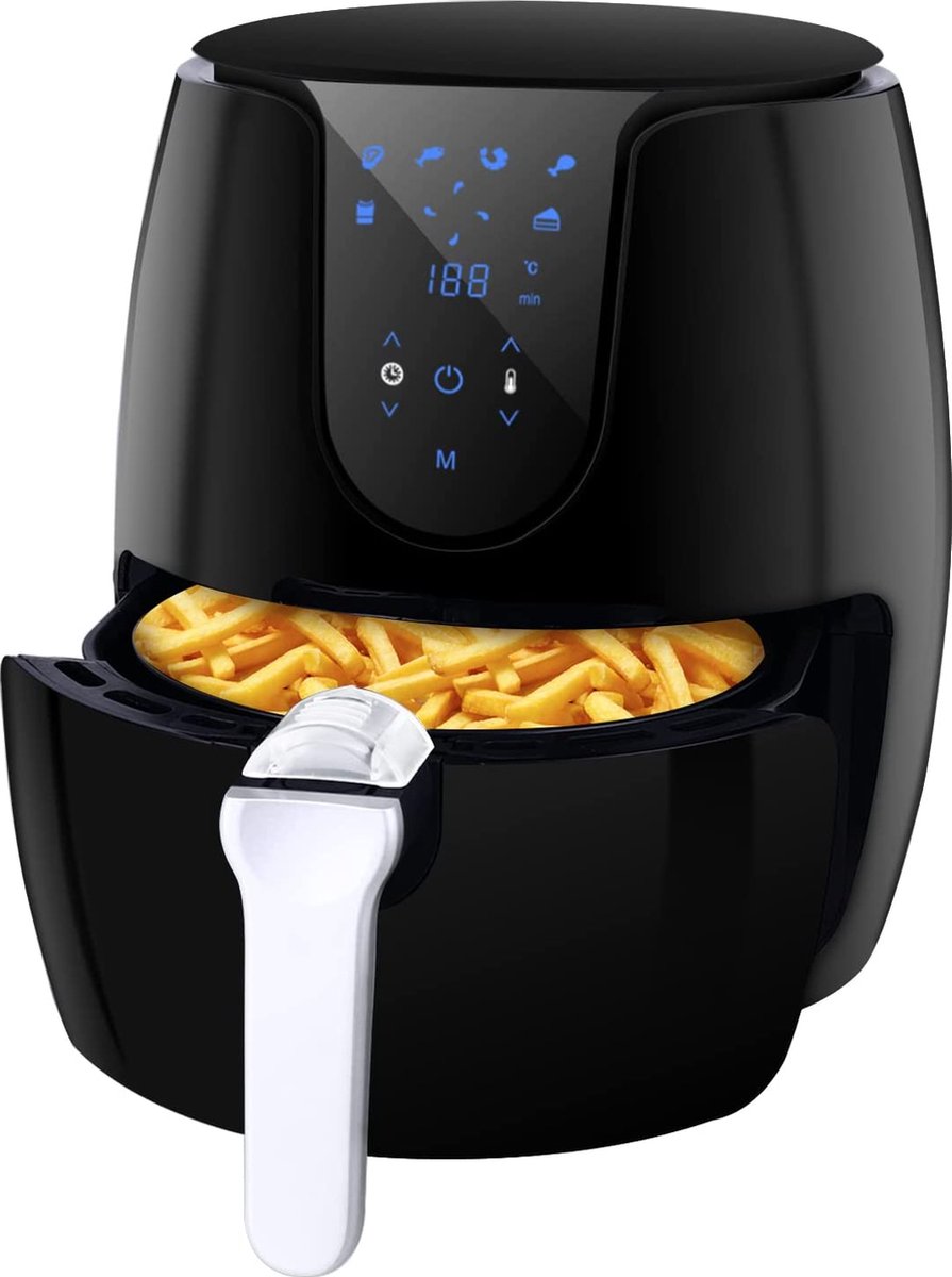 Airfryer Heteluchtfriteuse 1500W LED Touchscreen 6 Programma's