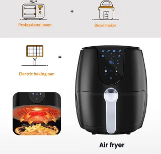 Airfryer Heteluchtfriteuse 1500W LED Touchscreen 6 Programma's