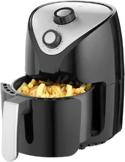 Airfryer heteluchtfriteuse 2 liter zwart zilver