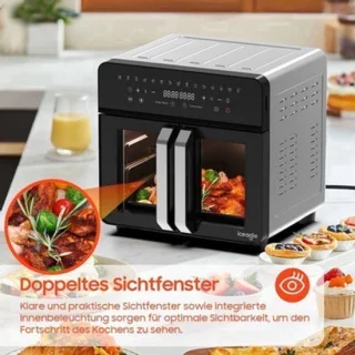 Airfryer heteluchtfriteuse 23L XXL Dual-Zone
