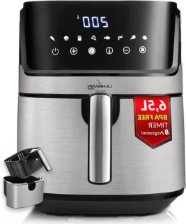 Airfryer heteluchtfriteuse 6.5 liter zilver