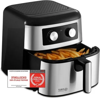 Airfryer heteluchtfriteuse 8 liter zwart