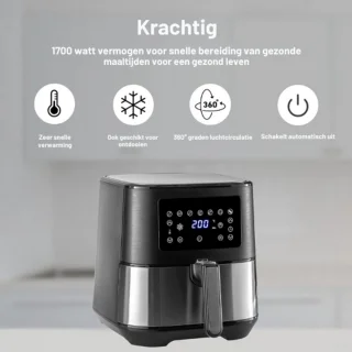 Airfryer Heteluchtfriteuse 8 Programma's Timer Temperatuur