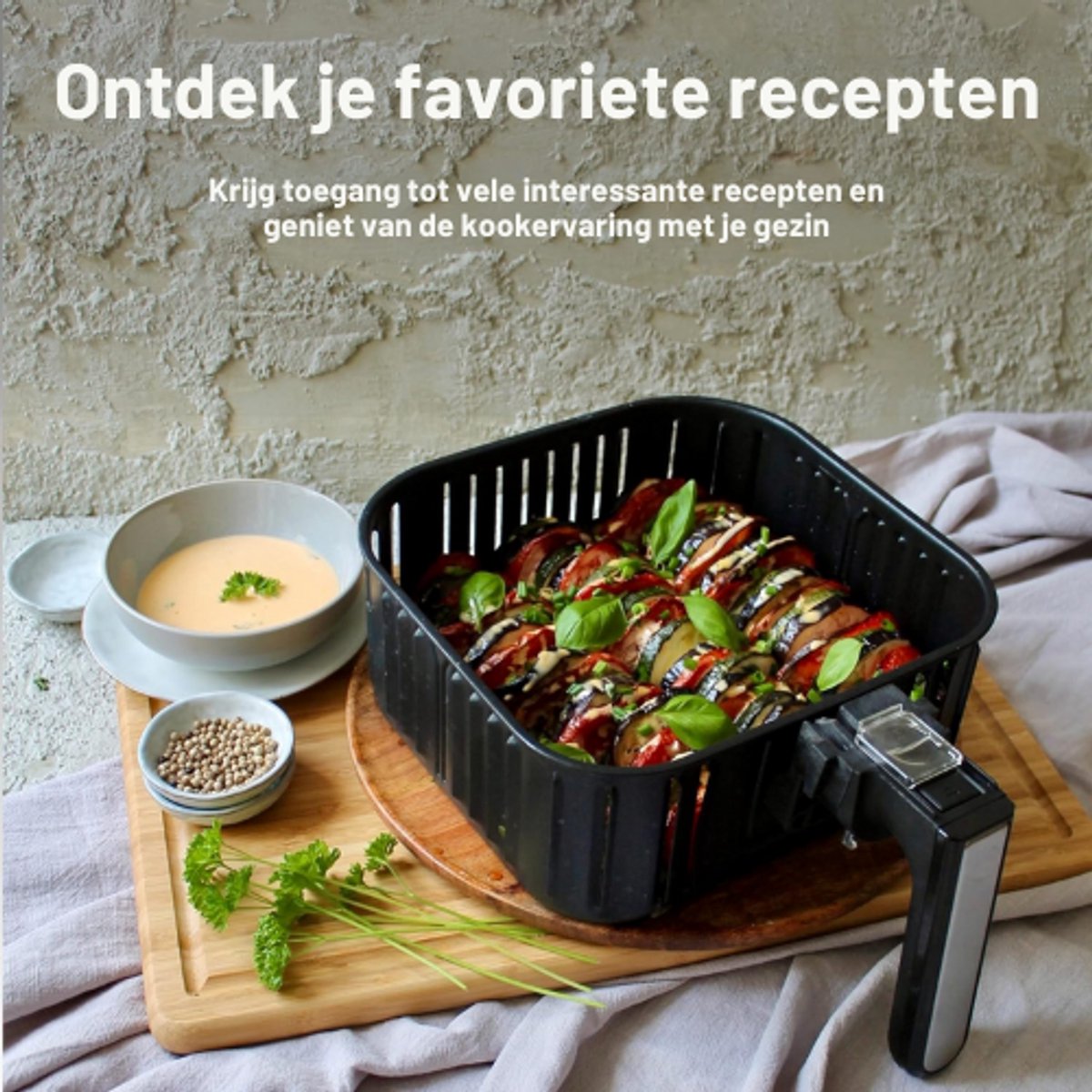 Airfryer Heteluchtfriteuse 8 Programma's Timer Temperatuur