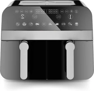Airfryer Heteluchtfriteuse Dubbele Mand 9 L Zwart
